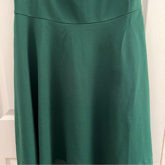 Huskary Forest Green Off the Shoulder Stretchy High Low Dress Sz Large - Picture 6 of 12